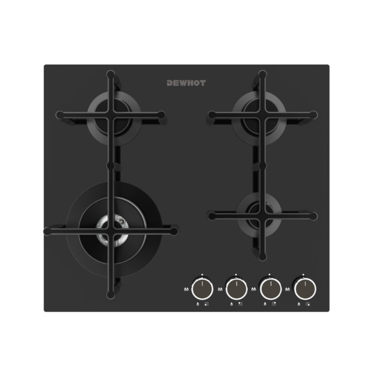 4_Burner_Gas_Hob_Slimline_Tempered_Glass_Top_60cm Thumb